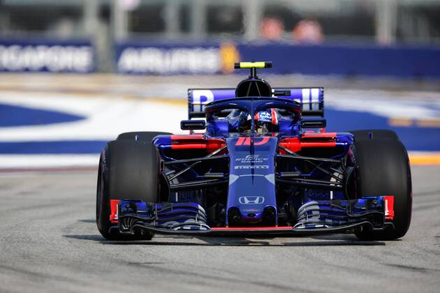 14th September 2018, Marina Bay Street Circuit, Singapore; Formula One Grand Prix of Singapore, Friday free practice; Red Bull Toro Rosso Honda driver Pierre Gasly  ActionPlus12062000 StephenxBlackberry