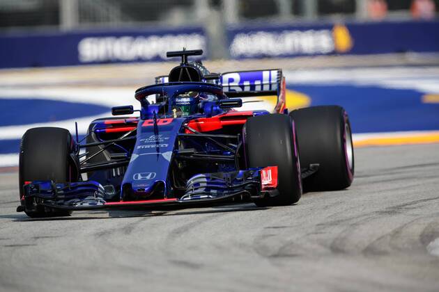 14th September 2018, Marina Bay Street Circuit, Singapore; Formula One Grand Prix of Singapore, Friday free practice; Red Bull Toro Rosso Honda driver Brendon Hartley  ActionPlus12062005 StephenxBlackberry