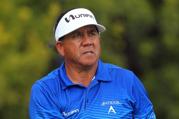 September 15, 2018 - Grand Blanc, Michigan, United States - Esteban Toledo of Mexicali, Mexico follows his shot from the 13th tee during the second round of the The Ally Challenge golf tournament presented by McLaren at Warwick Hills Golf & Country Club in Grand Blanc, MI, USA Saturday, September 15, 2018. The Ally Challenge 2018  - ZUMAn230 20180915_zaa_n230_1095 Copyright: xAmyxLemusx