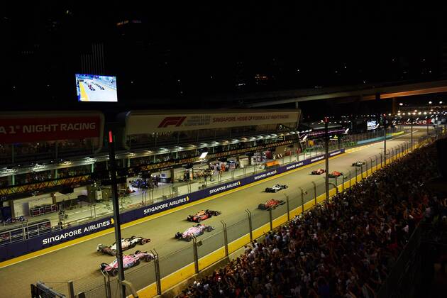 Start formula 1 GP Singapore 16 09 2018 Photo mspb Jerry Andre Start Formula 1 GP Singapore 2018