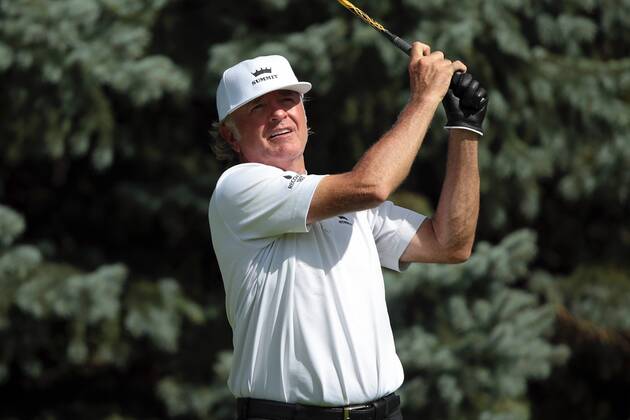 September 16, 2018 - Grand Blanc, Michigan, United States - Tommy Armour III of the USA tees off on the second tee during the final round of The Ally Challenge presented by McLaren at Warwick Hills Golf & Country Club in Grand Blanc, MI, USA Sunday, September 16, 2018. The Ally Challenge - Final Round  - ZUMAn230 20180916_zaa_n230_989 Copyright: xJorgexLemusx