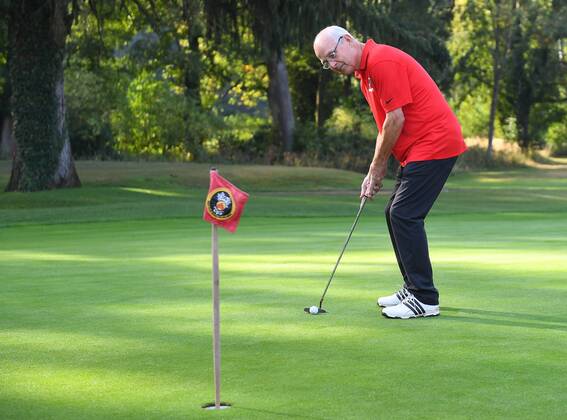 17 09 2018 xjhx Golf 13 Eintracht Frankfurt Golf Open empor t Bernd Hoelzenbein Eintracht Frankfurt DFL DFB REGULATIONS PROHIBIT ANY USE OF PHOTOGRAPHS as IMAGE SEQUENCES and or QUASI VIDEO Hanau