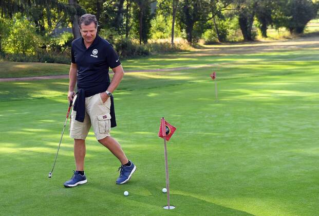 17 09 2018 xjhx Golf 13 Eintracht Frankfurt Golf Open emporer Andreas Moeller DFL DFB REGULATIONS PROHIBIT ANY USE OF PHOTOGRAPHS as IMAGE SEQUENCES and or QUASI VIDEO Hanau