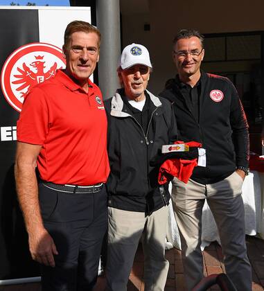 17 09 2018 xjhx Golf 13 Eintracht Frankfurt Golf Open emporer Uli Stein Juergen Grabowski Alex Schur DFL DFB REGULATIONS PROHIBIT ANY USE OF PHOTOGRAPHS as IMAGE SEQUENCES and or QUASI VIDEO Hanau