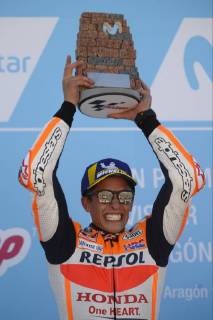 Marc Marquez 93 of Spain and Repsol Honda Team during race day of the Movistar Grand Prix of Aragon of world championship of MotoGP at Motorland Aragon Circuit on September 23 2018 in Alcaniz Spain  xJosexBretonx xMotoGPxofxAragonx-xRacex