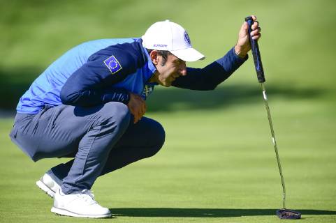 Luis Figo (Celeb team Europe) CELEBRITES : Match des Celebrites - Ryder Cup - 25 09 2018 JBAutissier Panoramic 