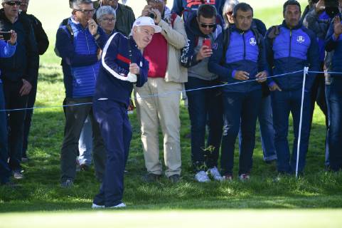 John McEnroe (Celeb Team USA) CELEBRITES : Match des Celebrites - Ryder Cup - 25 09 2018 JBAutissier Panoramic 