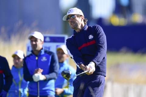 Luke Wilson (Celeb Team USA) CELEBRITES : Match des Celebrites - Ryder Cup - 25 09 2018 JBAutissier Panoramic 