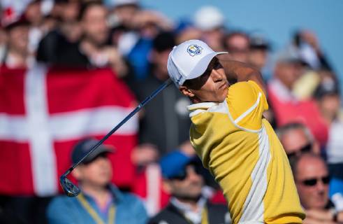 2018 Ryder Cup Practice Day, Albatros Course, Le Golf National, Saint-Quentin-en-Yvelines, Paris 27 9 2018 Europe s Thorbjorn Olesen tees of the ninth Thorbjorn Olesen tees of the ninth 27 9 2018  Copyright: x©INPHO OisinxKeniryx OSH_7997