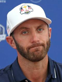Dustin Johnson speaks during a press conference PK Pressekonferenz a day before the start of the Ryder Cup at Le Golf National in Guyancourt near Paris on September 27, 2018. The Ryder Cup takes place every two years and features Team USA versus Team Europe, with venues alternating between the U.S and Europe each competition.  PAR20180927006 DAVIDxSILPA