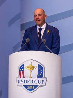 Golf, Ryder Cup, Eröffnungsfeier Thomas Bjorn ( entraineur europe ) GOLF : Cup Ryder 2018 - St Quentin en Yvelines - 27 09 2018 FedericoPestellini Panoramic 