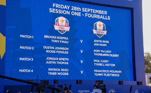Golf, Ryder Cup, Eröffnungsfeier Illustration - programme vendredi GOLF : Cup Ryder 2018 - St Quentin en Yvelines - 27 09 2018 FedericoPestellini Panoramic 