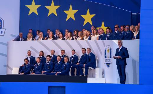 Golf, Ryder Cup, Eröffnungsfeier Equipe Europe GOLF : Cup Ryder 2018 - St Quentin en Yvelines - 27 09 2018 FedericoPestellini Panoramic 