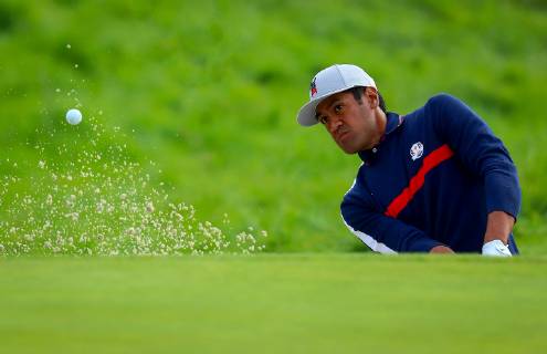 2018 Ryder Cup Day 1, Albatros Course, Le Golf National, Saint-Quentin-en-Yvelines, Paris 28 9 2018 Tony Finau on the 9th Tony Finau on the 9th 28 9 2018  Copyright: x©INPHO OisinxKeniryx OSH_8848