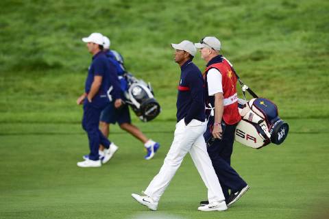 Tiger Woods (Team USA) GOLF : Ryder Cup 2018 - Guyancourt - 28 09 2018 JBAutissier Panoramic