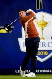 Rory McIlroy of Northern Ireland (Team Europ) GOLF : Ryder Cup 2018 - Guyancourt - 29 09 2018 JBAutissier Panoramic 