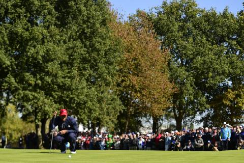 Tiger Woods (Team USA) GOLF : Ryder Cup 2018 - Guyancourt - 30 09 2018 JBAutissier Panoramic