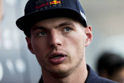 4th October 2018, Suzuka International Racing Course, Suzuka City, Japan; Formula One of Japan, driver arrivals and press conference PK Pressekonferenz Aston Martin Red Bull driver Max Verstappen  ActionPlus12067954 StephenxBlackberry
