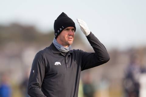 6th October 2018, Carnoustie Golf Links, Carnoustie, Scotland; Alfred Dunhill Links Championship, third round; Former England cricket international Kevin Pietersen  ActionPlus12068461 DavidxYoung