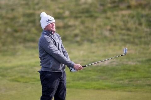 6th October 2018, Carnoustie Golf Links, Carnoustie, Scotland; Alfred Dunhill Links Championship, third round; Jamie Donaldson of Wales plays his shot from the fairway on the second hole  ActionPlus12068487 DavidxYoung
