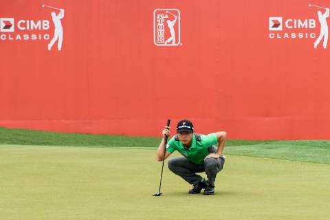 October 11, 2018 - Kuala Lumpur, Malaysia - Minchel Choi of South Korea on first round of the CIMB Classic at TPC Kuala Lumpur on October 11, 2018 in Kuala Lumpur, Malaysia CIMB Classic - Round One  - ZUMAn230 20181011_zaa_n230_134 Copyright: xChrisxJungx