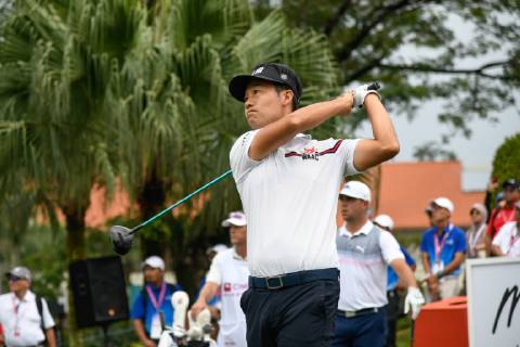 October 11, 2018 - Kuala Lumpur, Malaysia - Kevin Na of United States in action during first round of the CIMB Classic at TPC Kuala Lumpur on 11 October, 2018 in Kuala Lumpur, Malaysia CIMB Classic - Round One  - ZUMAn230 20181011_zaa_n230_096 Copyright: xChrisxJungx