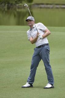October 12, 2018 - Kuala Lumpur, Malaysia - Keegan Bradley of the USA hits a shot during the second round of 2018 CIMB Classic golf tournament in Kuala Lumpur, Malaysia on October 12, 2018. CIMB Classic 2018 - Round Two  - ZUMAn230 20181012_zaa_n230_271 Copyright: xZahimxMohdx