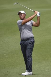 October 12, 2018 - Kuala Lumpur, Malaysia - An Byeong-hun of South Korea hits a shot during the second round of 2018 CIMB Classic golf tournament in Kuala Lumpur, Malaysia on October 12, 2018. CIMB Classic 2018 - Round Two  - ZUMAn230 20181012_zaa_n230_280 Copyright: xZahimxMohdx