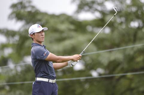 October 12, 2018 - Kuala Lumpur, Malaysia - Kim Meen-whee of South Korea hits a shot during the second round of 2018 CIMB Classic golf tournament in Kuala Lumpur, Malaysia on October 12, 2018. CIMB Classic 2018 - Round Two  - ZUMAn230 20181012_zaa_n230_274 Copyright: xZahimxMohdx