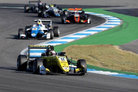 Sacha Fenestraz FRA Carlin Dallara F317 Volkswagen at the FIA u200b u200bFormula 3 European Championship in the context of the DTM at the Hockenheimring Copyright Thomas Pakusch