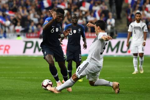 Soccer Men Season 2018 19 Nations League 4 Gameday International Friendlies in Saint Denis France Germany Paul Pogba Nr 6 France Mats Hummels Nr 5 Germany 16 10 2018 Copyright: xMatthiasxKochx