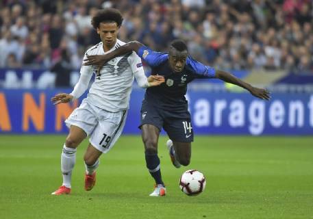 Matuidi vs Leroy Sane FOOTBALL : Ligue des Nations - France vs Allemagne 16 10 2018 MAO Panoramic 
