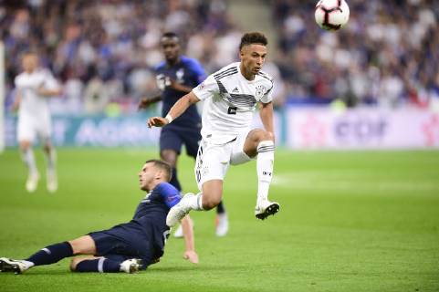 Lucas Hernandez (France) vs Thilo Kehrer (Allemagne) FOOTBALL : France vs Allemagne - Ligue des Nations UEFA - St Denis - 16 10 2018 JBAutissier Panoramic 