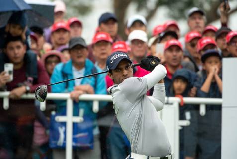 November 25, 2018 - Hong Kong, Hong Kong SAR, CHINA - HONG KONG, HONG KONG SAR,CHINA. November 25th, 2018. Final round of the Honma Hong Kong Open Golf 2018 at Hong Kong Golf Club Fanling. Englishman Aaron Rai starts on the 1st tee with a 6 point lead over fellow countrymen Matthew Fitzpatrick and Tommy Fleetwood Final round of the Honma Hong Kong Open Golf 2018 - ZUMAr144 20181125_zap_r144_002 Copyright: xJaynexRussellx