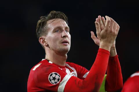 Luuk de Jong of PSV during the UEFA Champions League group C match between PSV Eindhoven and FC Barcelona Barca at the Phillips stadium on November 28, 2018 in Eindhoven, The Netherlands UEFA Champions League 2018 2019 xVIxVIxImagesx xJeroenxPutmansxIVx 12927194