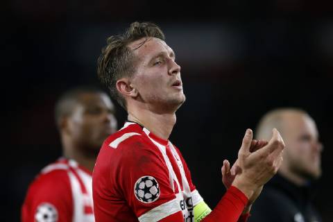 Luuk de Jong of PSV during the UEFA Champions League group C match between PSV Eindhoven and FC Barcelona Barca at the Phillips stadium on November 28, 2018 in Eindhoven, The Netherlands UEFA Champions League 2018 2019 xVIxVIxImagesx xJeroenxPutmansxIVx 12927199