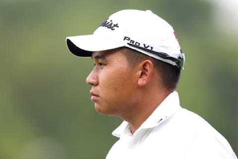 January 18, 2019 - Singapore - Poom Saksansin of Thailand walks along the fairway of the 7th hole during the second round of the Singapore Open at the Serapong Course, Sentosa Golf Club. Golf 2019: Singapore Open - Second Round - ZUMAm170 88556246st Copyright: xPaulxMillerx