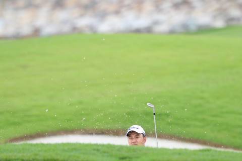 January 18, 2019 - Singapore - Poom Saksansin of Thailand plays a shot on the 5th hole during the second round of the Singapore Open at the Serapong Course, Sentosa Golf Club. Golf 2019: Singapore Open - Second Round - ZUMAm170 88556343st Copyright: xPaulxMillerx