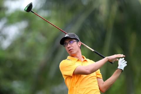 January 18, 2019 - Singapore - Jesse Yap of Singapore tees off on the 5th hole during the second round of the Singapore Open at the Serapong Course, Sentosa Golf Club. Golf 2019: Singapore Open - Second Round - ZUMAm170 88556669st Copyright: xPaulxMillerx