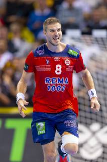 Bjarte Myrhol No 8 Norway is happy Germany vs Norway Semifinal Handball IHF Handball World Championship 25 01 19 Hamburg Hamburg Germany Barclaycard Arena Copyright: xAgentur54Gradx xFelixxKoenigx