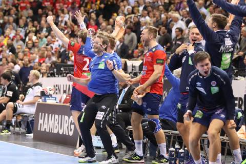26th Mens Handball World Championship Germany vs Norway 25 01 19 Cheers after victory ^ xmmkx