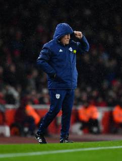 Football - 2018 2019 Premier League - Arsenal vs. Cardiff City Cardiff City manager Neil Warnock, at The Emirates. COLORSPORT ASHLEY WESTERN