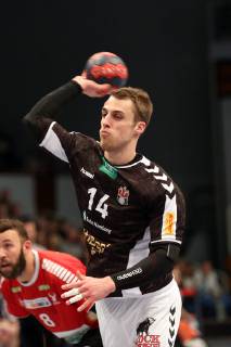 Handball 2 Handball Bundesliga 2018 2019 Handball Sportverein Hamburg vs. HC Rhein Vikings Lukas Ossenkopp Handball Sportverein Hamburg 7meter successful Sporthalle Hamburg Hamburg