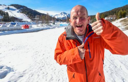 27 02 2019 Seefeld AUT FIS World Championships Nordic Ski Seefeld 2019 in picture Eddie the Eagle during the FIS Nordic Ski World Championships 2019 Seefeld Austria on 2019 02 27 Seefeld  EX_SPI