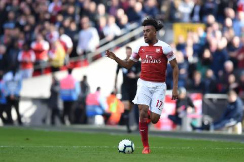 Tottenham Hotspur v Arsenal Premier League Alex Iwobi of Arsenal during the Premier League match at Wembley Stadium, London Content Not Available For UK Newspapers Copyright: xMartynxHaworthx FIL-12950-0152
