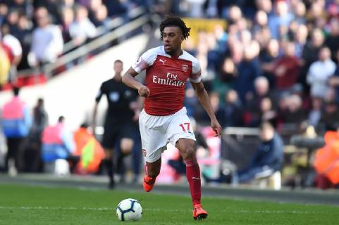 Tottenham Hotspur v Arsenal Premier League Alex Iwobi of Arsenal during the Premier League match at Wembley Stadium, London Content Not Available For UK Newspapers Copyright: xMartynxHaworthx FIL-12950-0153