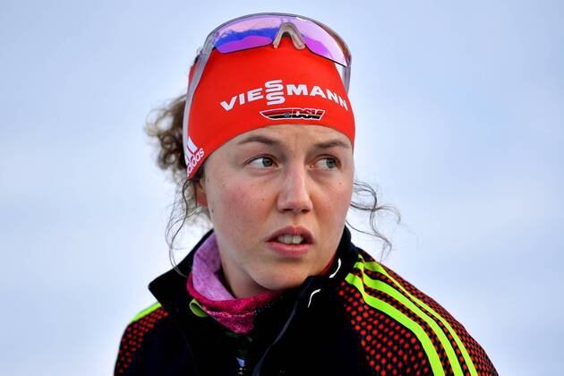 Preview Biathlon World Championships 2019 in Oestersund SWE Archive photo Laura DAHLMEIER GER Action single picture cut single motif Portrait Portrait Portrait t 7 5km Sprint of the women Women on 17 01 2019 IBU Biathlon World Cup 2019 in Ruhpolding Season 2018 19 Â