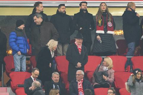 Markus SOEDER, bayerischer Ministerpraesident, Bayern, Franz BECKENBAUER ( ex FCB President, captain of honor FCB) wife Heidi FC BAYERN MUNICH - FC LIVERPOOL 1-3 UEFA Football Champions League , Munich, March 13, 2019, Season 2018 2019, round of last 16, FCB, Reds, Bavaria, Photographer: Peter Schatz