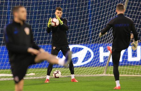 Fußball, Nationalteam Kroatien Training Croatian national football team training 20.03.2019. , Zagreb - On stadium Maksimir Croatian national football team held a training before qualifying matches for Euro 2020 against Azerbaijan and Hungary. Dominik Livakovic  MarkoxPrpic PIXSELL