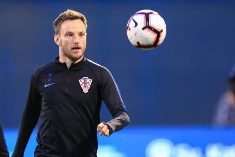 Fußball, Nationalteam Kroatien Training Croatian national football team training 20.03.2019. , Zagreb - On stadium Maksimir Croatian national football team held a training before qualifying matches for Euro 2020 against Azerbaijan and Hungary. Ivan Rakitic  MarkoxPrpic PIXSELL